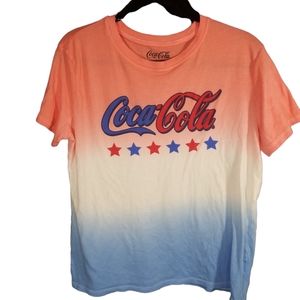 Coca cola ombre tricolor T shirt. L